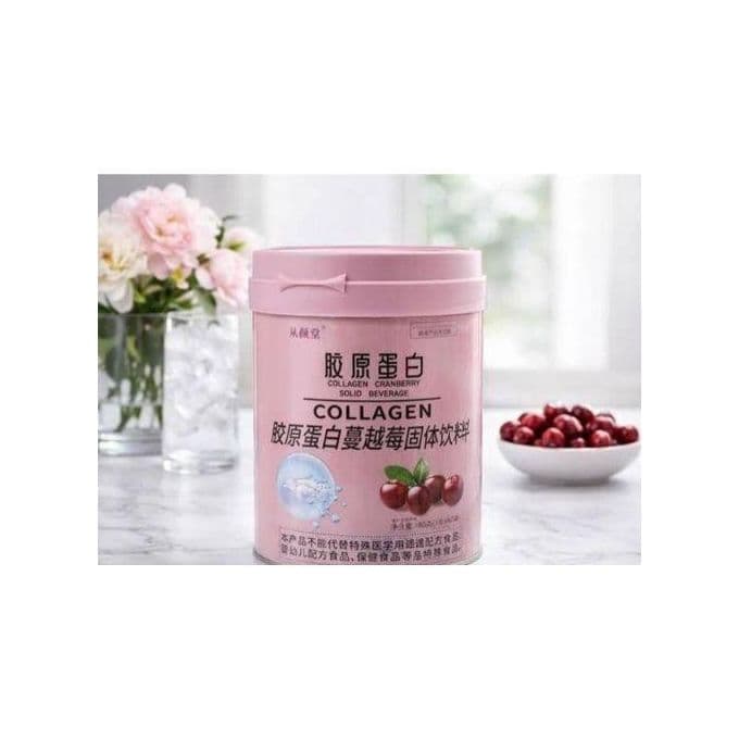 Collagen cranberry solid beverage